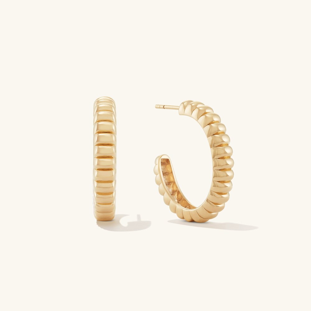 Mejuri Large Charlotte Hoops - Gold Vermeil Canada Store