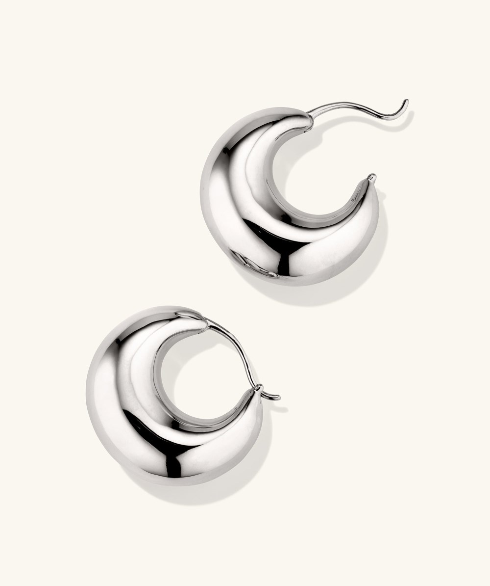 Mejuri Sculptural Hoops - Sterling Silver Canada Store