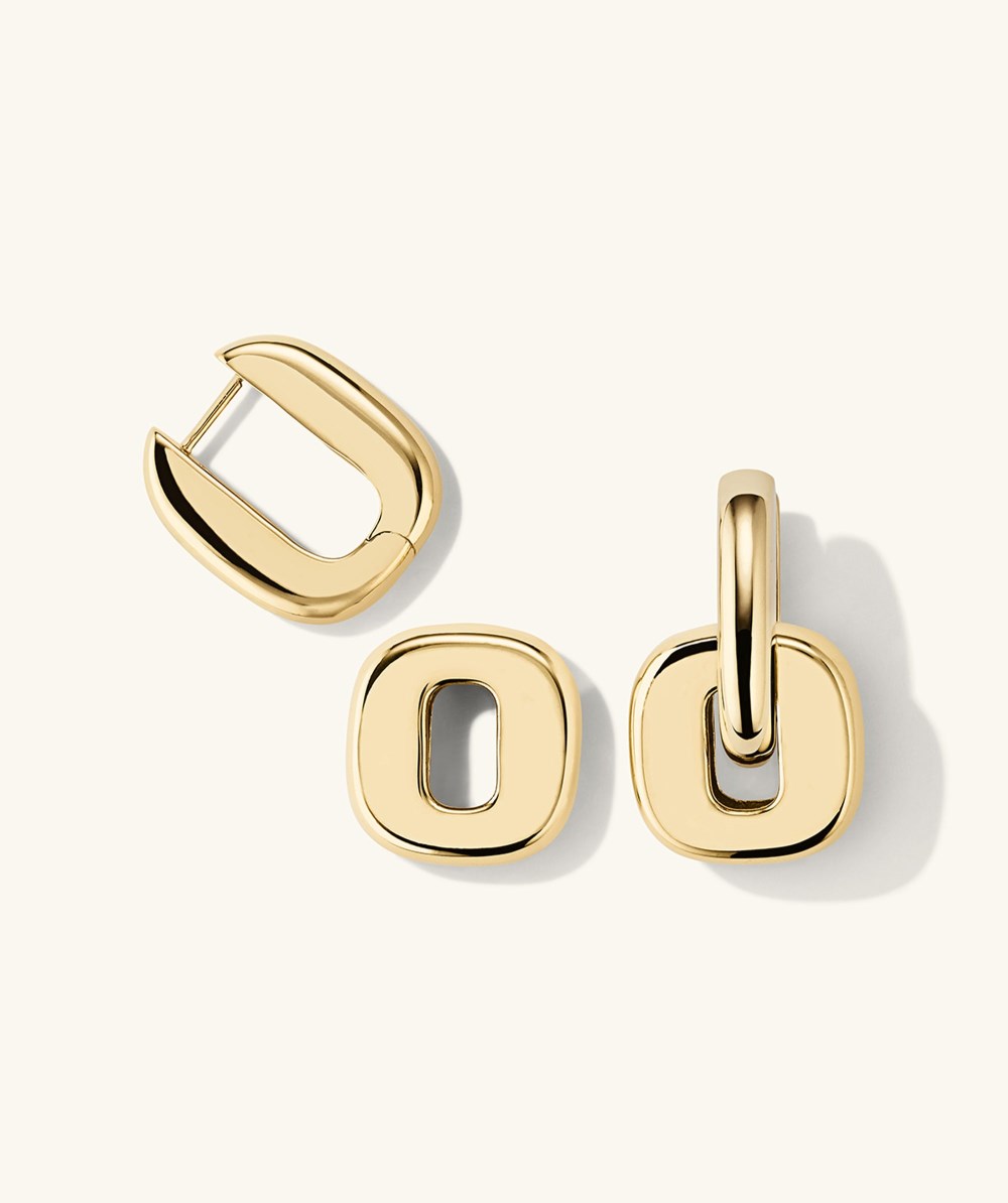 Mejuri Stevie Hoops - Gold Vermeil Canada Store