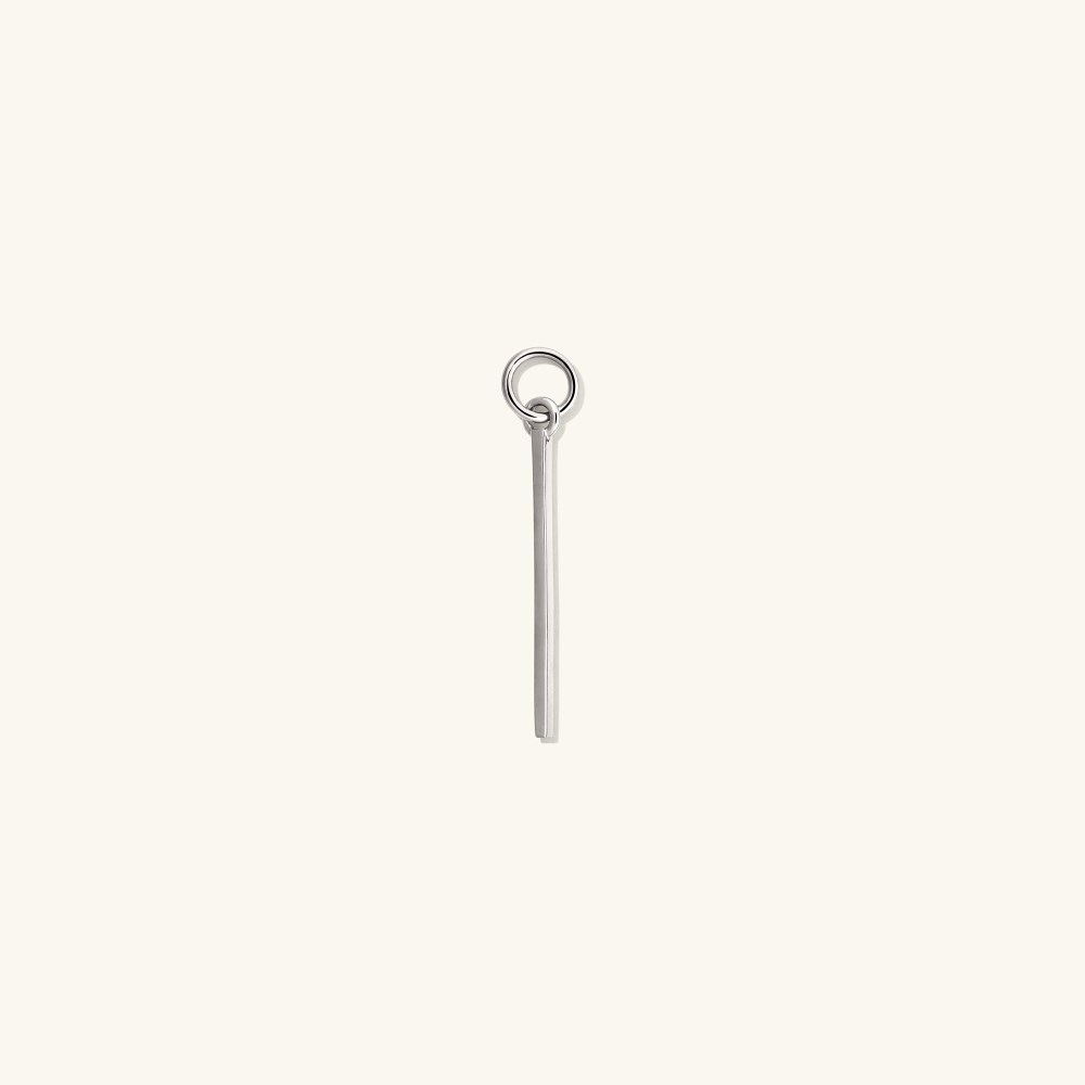 Mejuri Single Bar Hoop Charm - 14k White Gold Canada Store