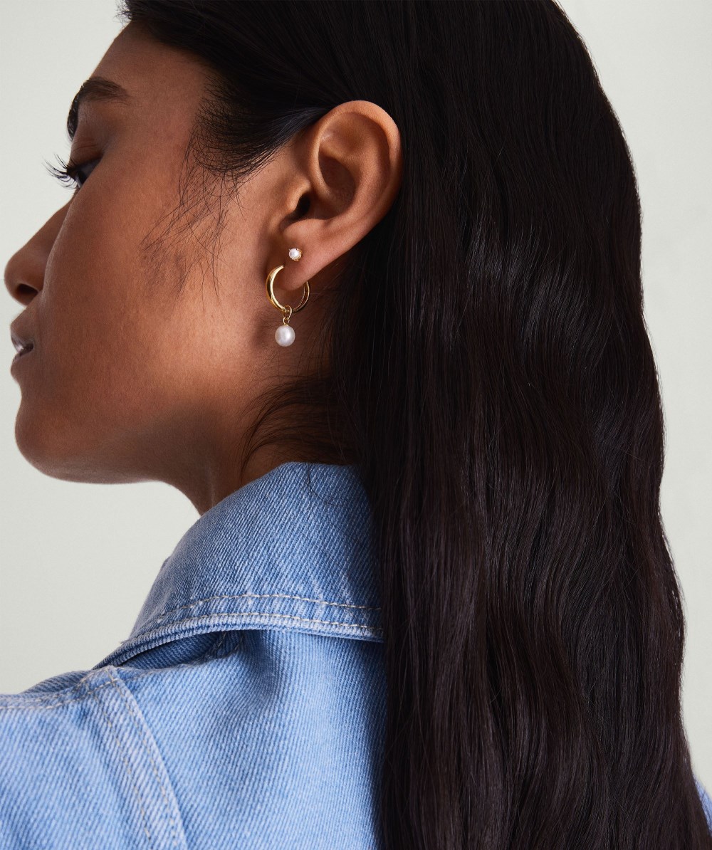 Mejuri Gemstone Mini Studs - 14k Yellow Gold Canada Store