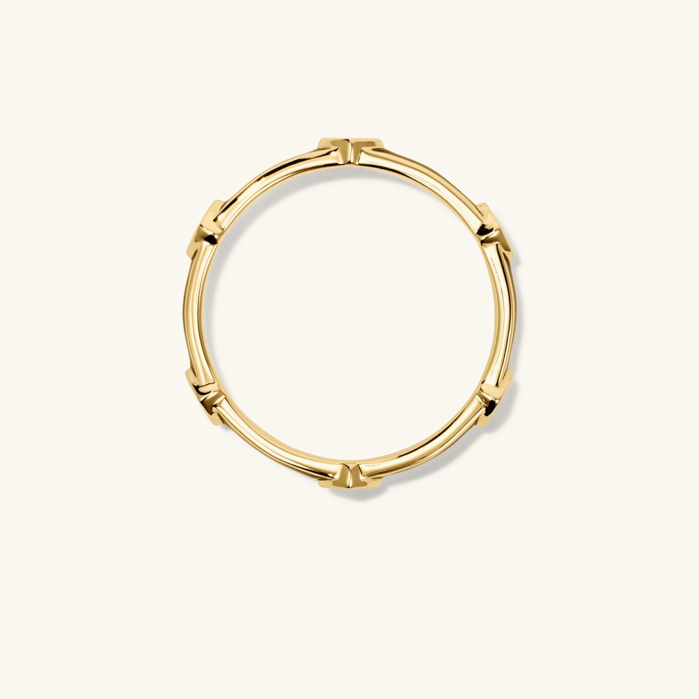 Mejuri Angled Diamond Station Enamel Ring - 14k Yellow Gold, Black Enamel Canada Store