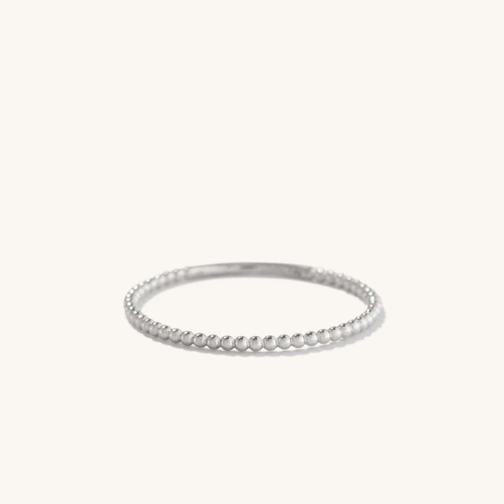 Mejuri Beaded Ring - 14k White Gold Canada Store