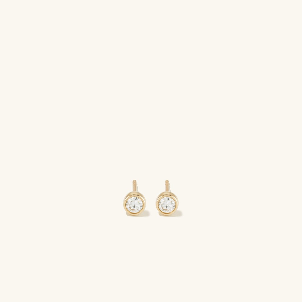Mejuri Round Diamond Studs - 14k Yellow Gold Canada Store
