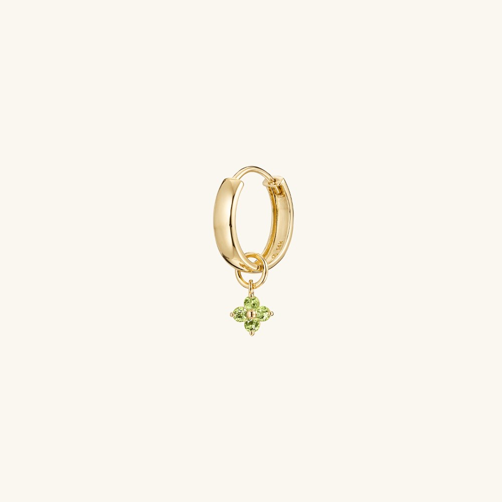 Mejuri Single Gemstone Cluster Hoop Charm - 14k Yellow Gold Canada Store