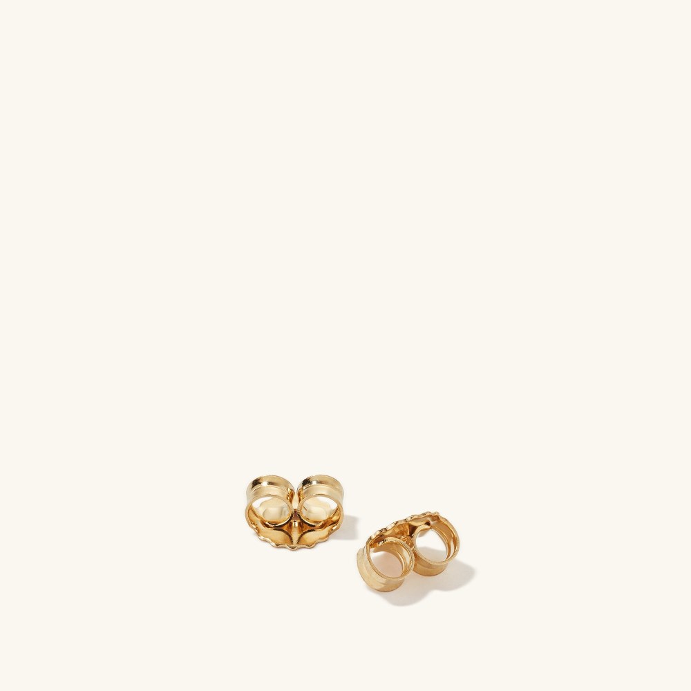 Mejuri Pavﾨﾦ Diamond Croissant D?me Hoops - 14k Yellow Gold Canada Store