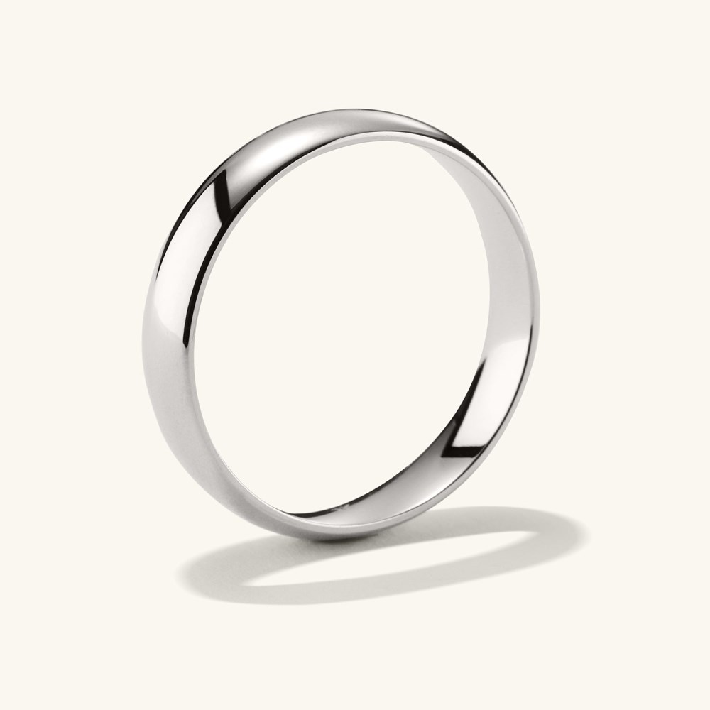 Mejuri 4mm Curve Band - 14k White Gold Canada Store