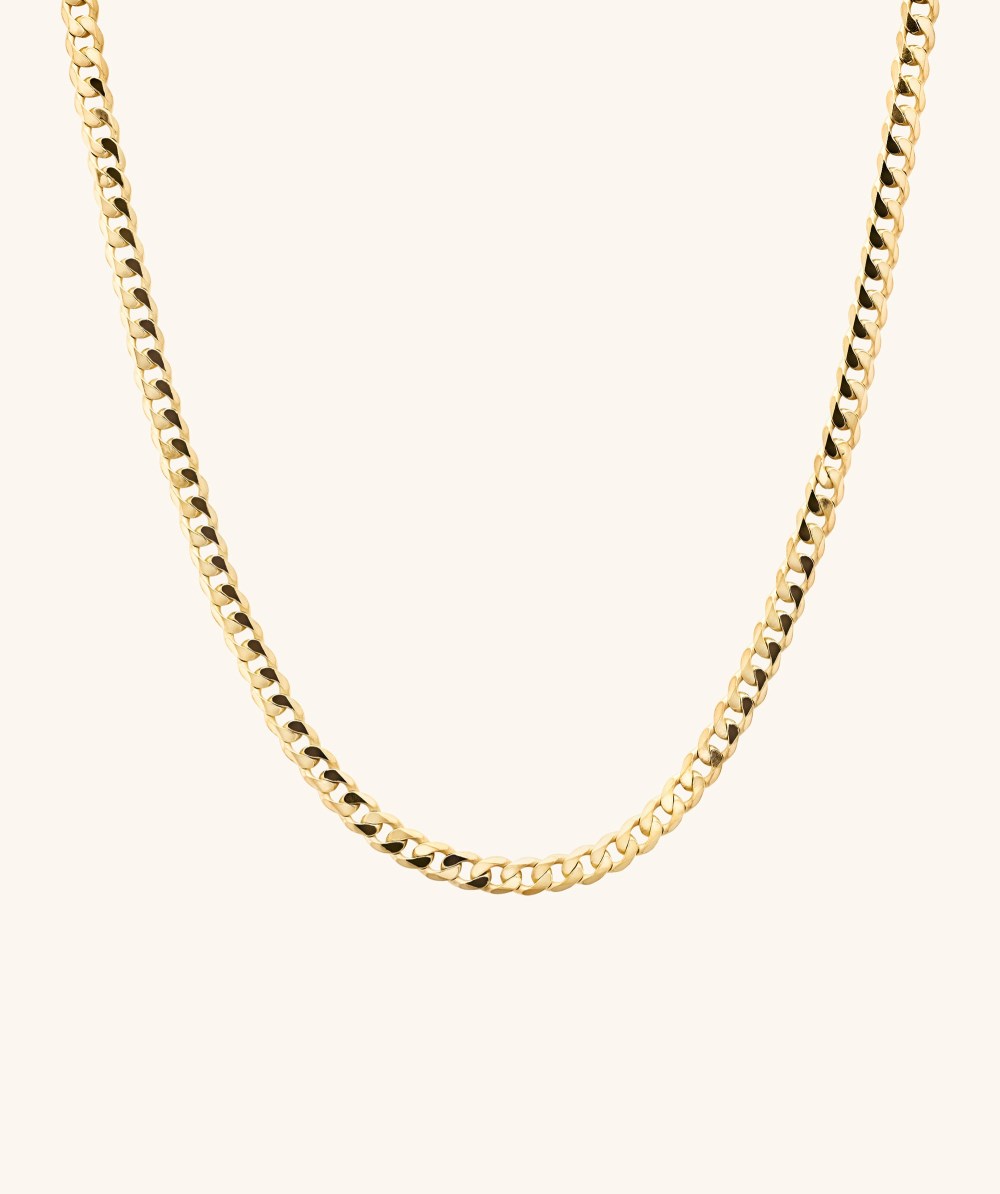 Mejuri Flat Curb Chain Necklace - Gold Vermeil Canada Store