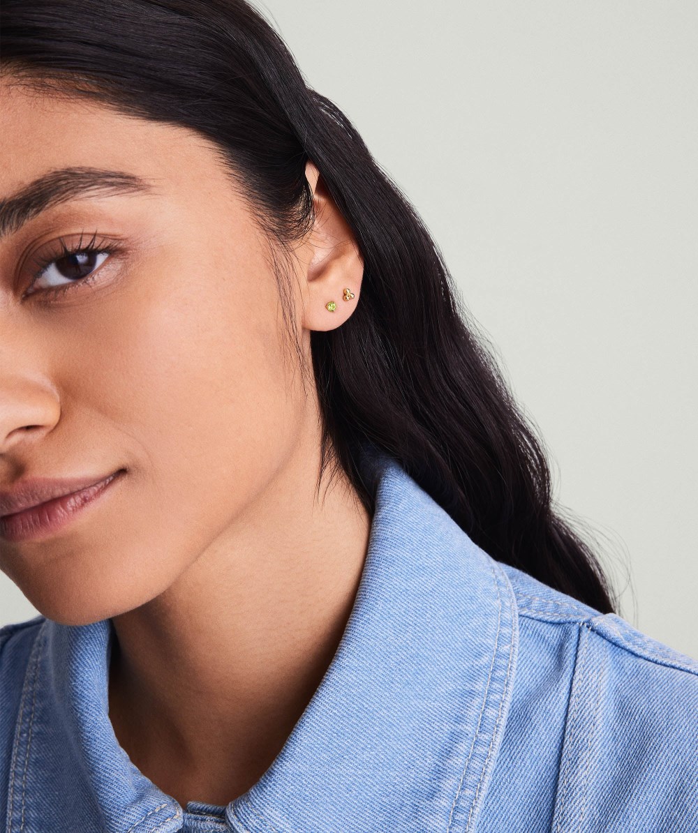 Mejuri Gemstone Mini Studs - 14k Yellow Gold Canada Store