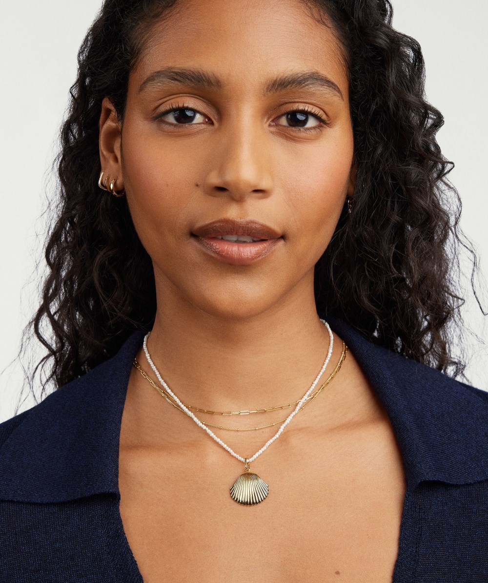 Mejuri Seashell Pendant - Gold Vermeil Canada Store
