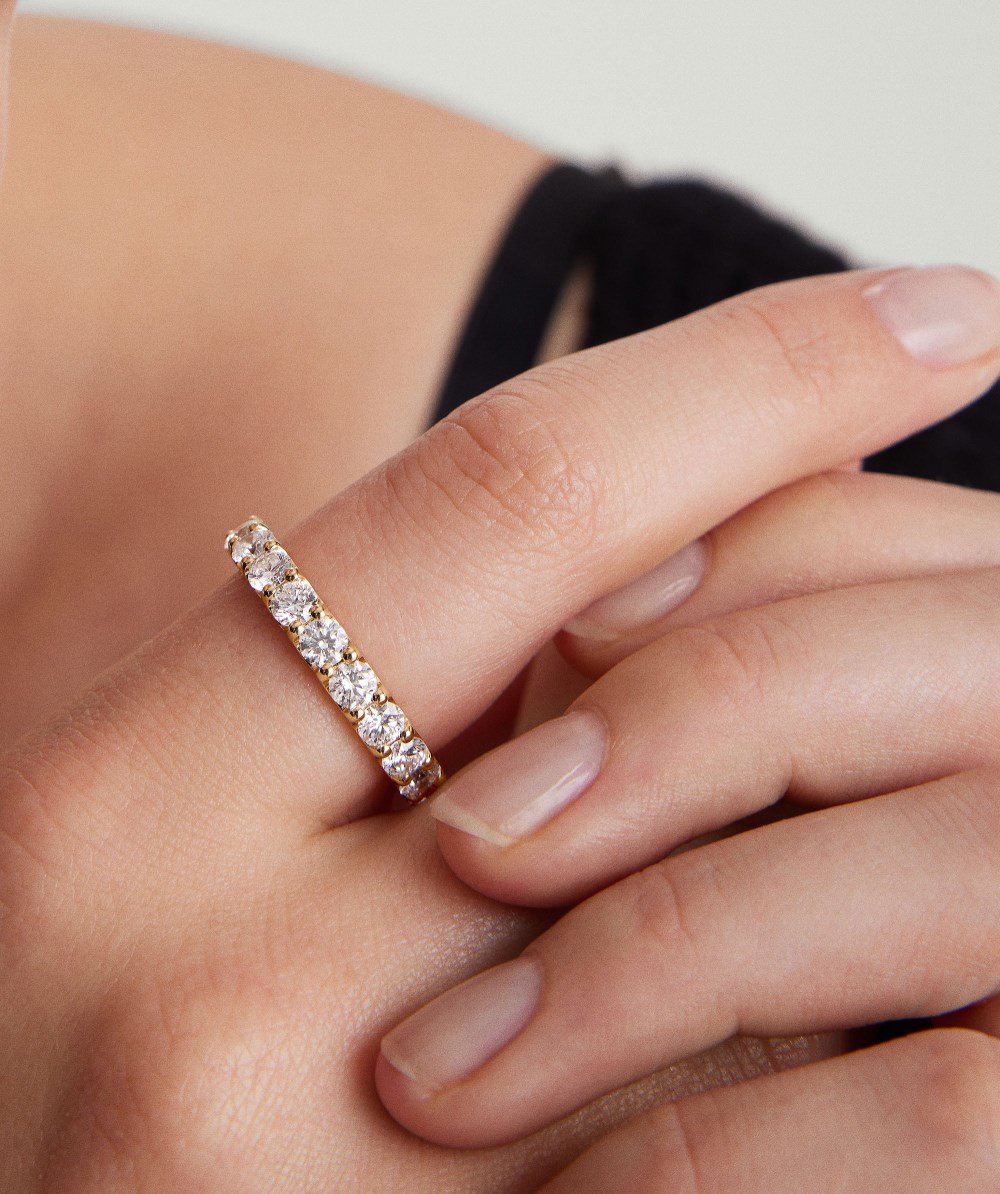Mejuri 3.5mm Lab Grown Diamond Eternity Band - 14k Yellow Gold Canada Store