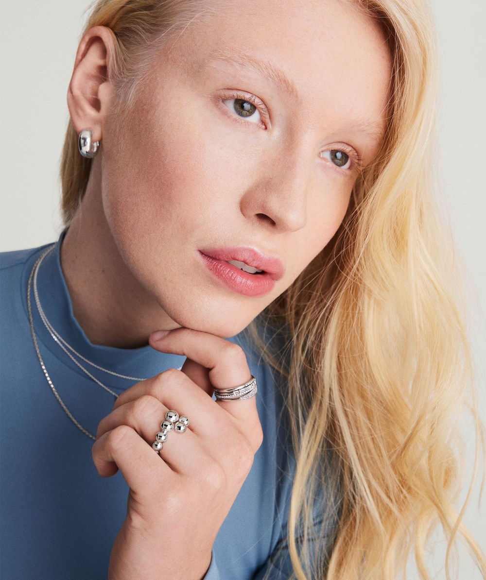 Mejuri Bubble Sphere Bypass Ring - Sterling Silver Canada Store