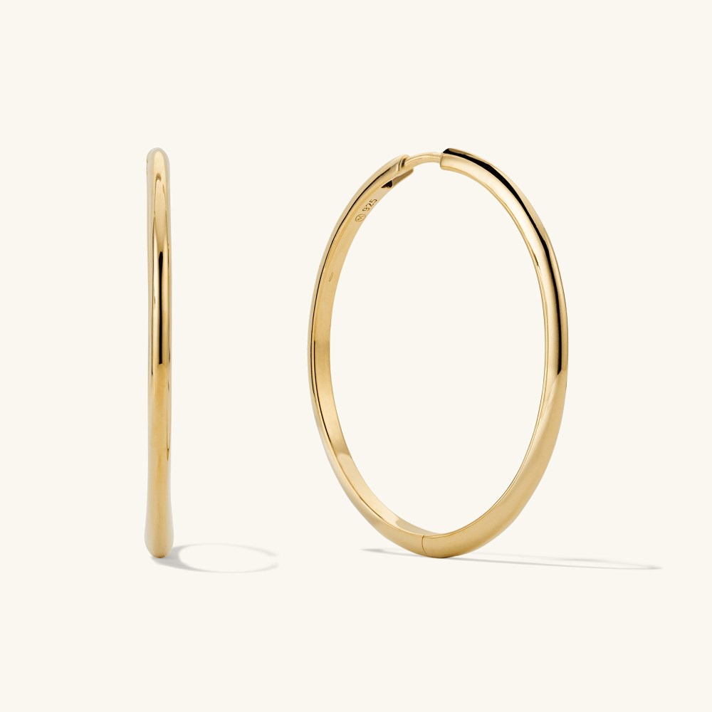 Mejuri Tube Oversized Hoops - Gold Vermeil Canada Store