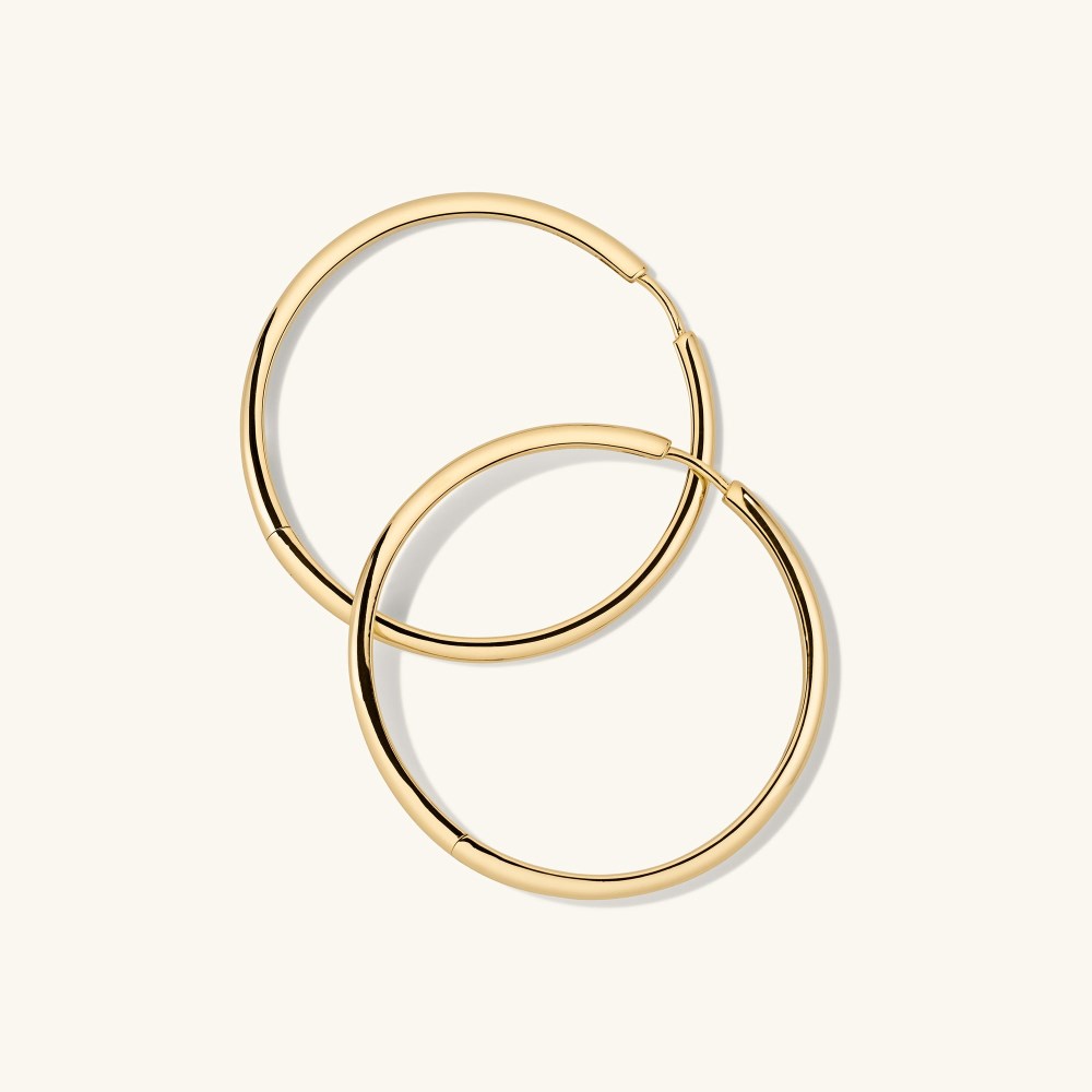 Mejuri Tube Oversized Hoops - Gold Vermeil Canada Store