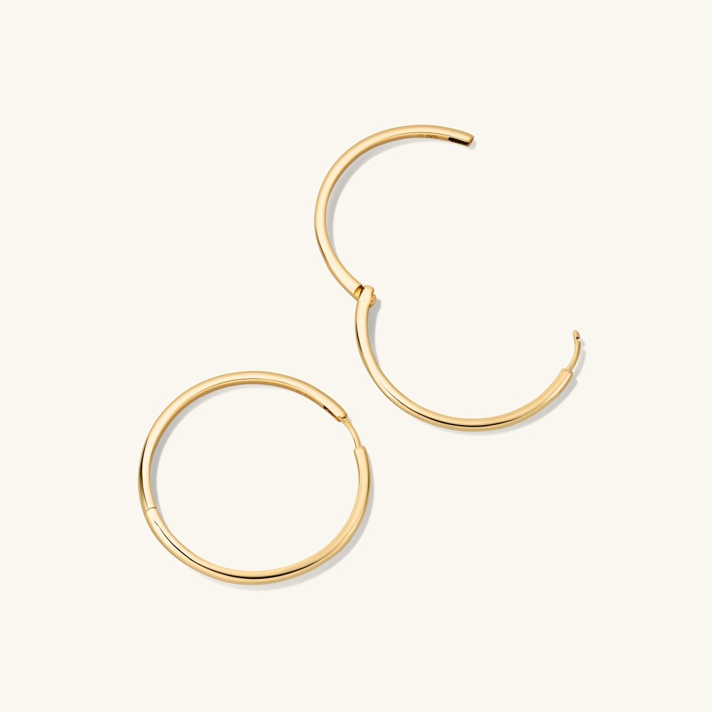 Mejuri Tube Oversized Hoops - Gold Vermeil Canada Store