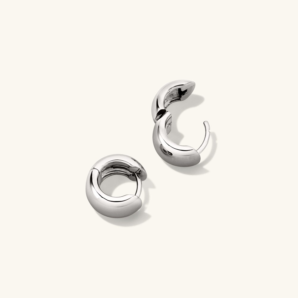 Mejuri Chunky Huggie Hoops - Sterling Silver Canada Store