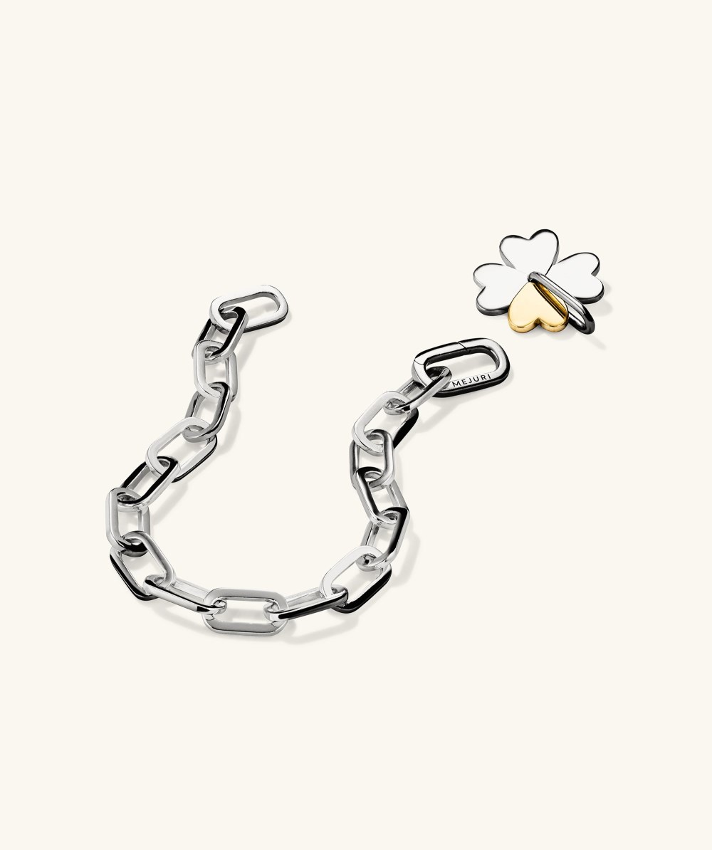 Mejuri Mejuri x GANNI Clover Charm Bracelet - Sterling Silver Canada Store