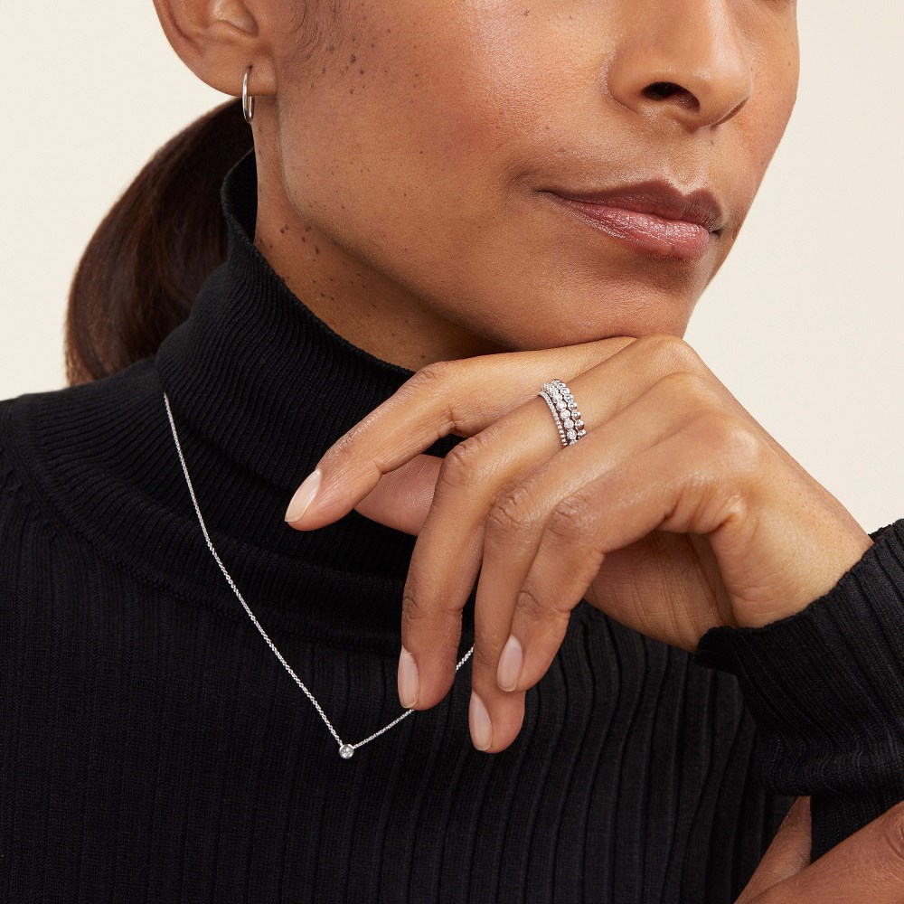 Mejuri Bold Beaded Ring - 14k White Gold Canada Store