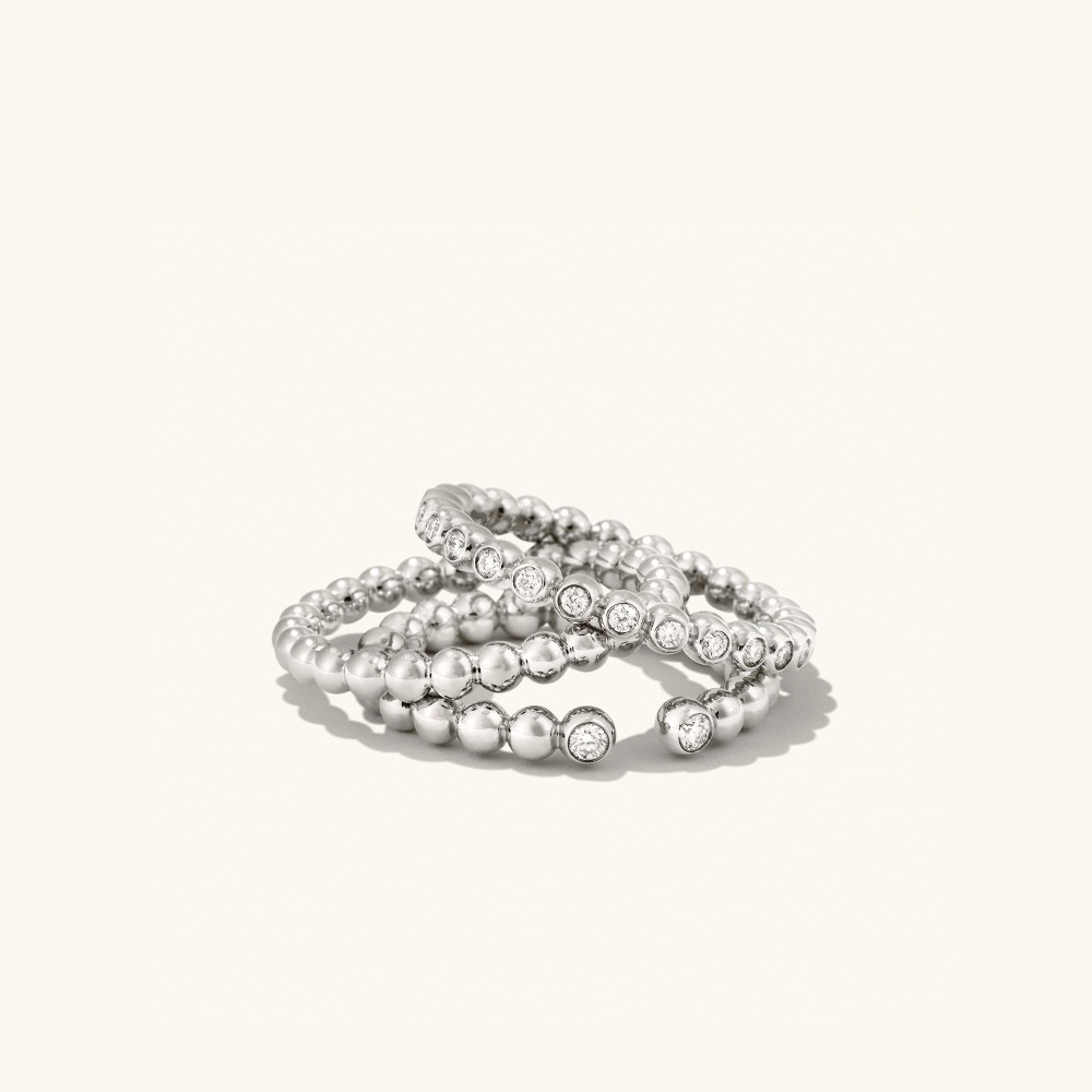 Mejuri Bold Beaded Ring - 14k White Gold Canada Store