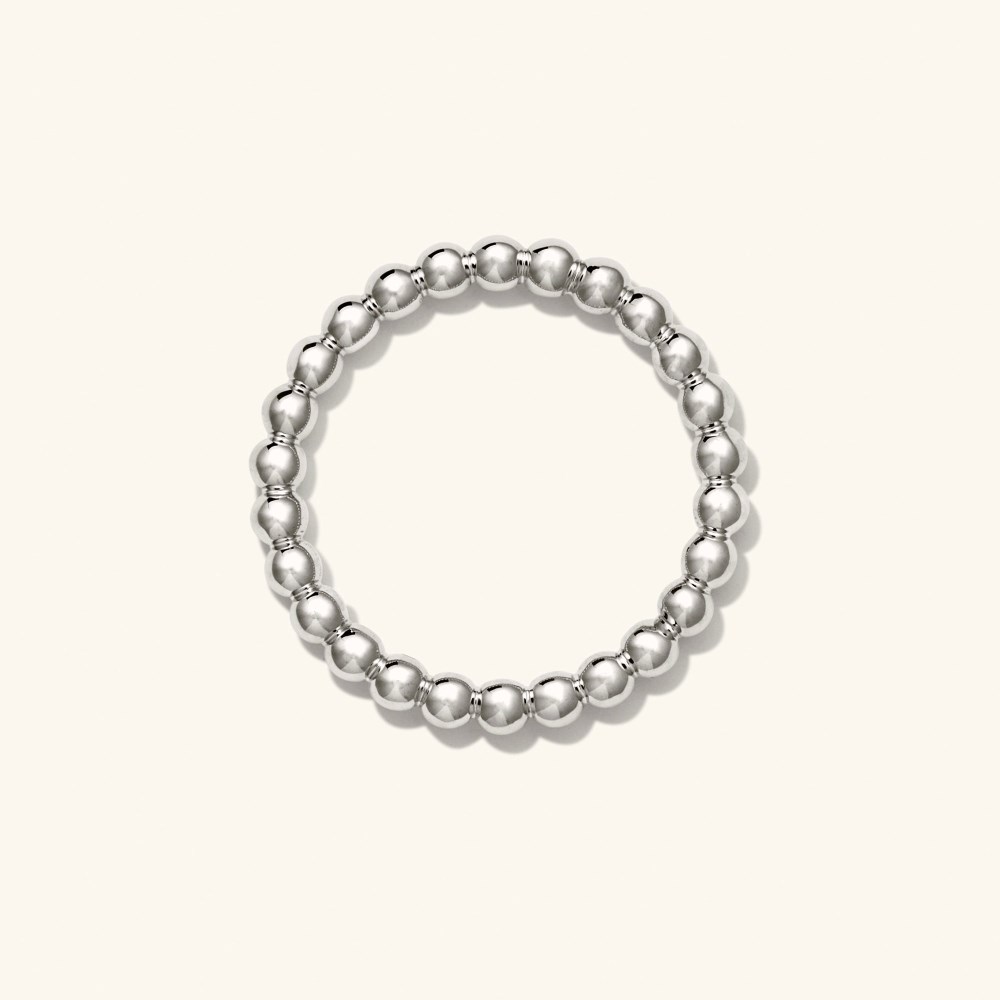 Mejuri Bold Beaded Ring - 14k White Gold Canada Store