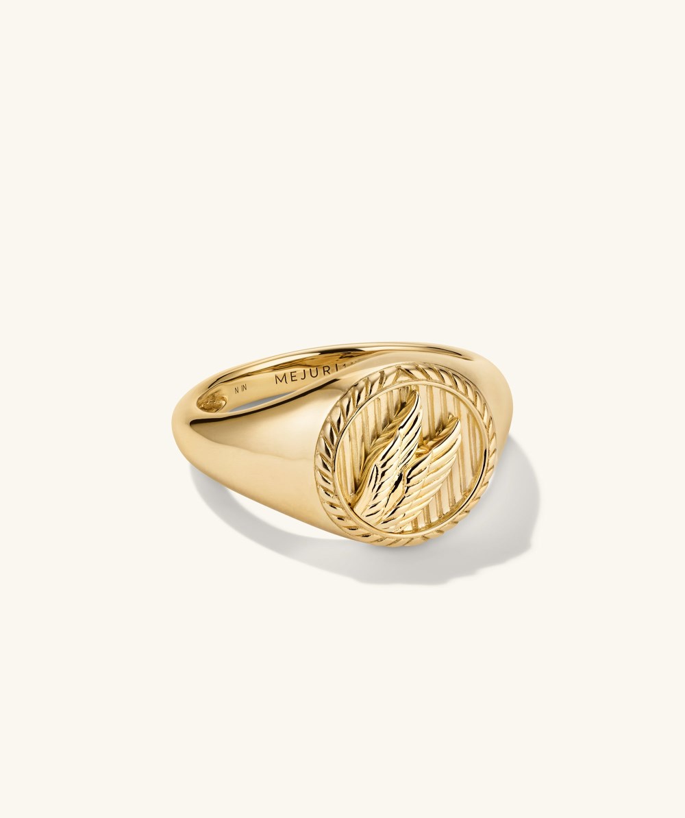 Mejuri Victory Signet Ring - 14k Yellow Gold Canada Store