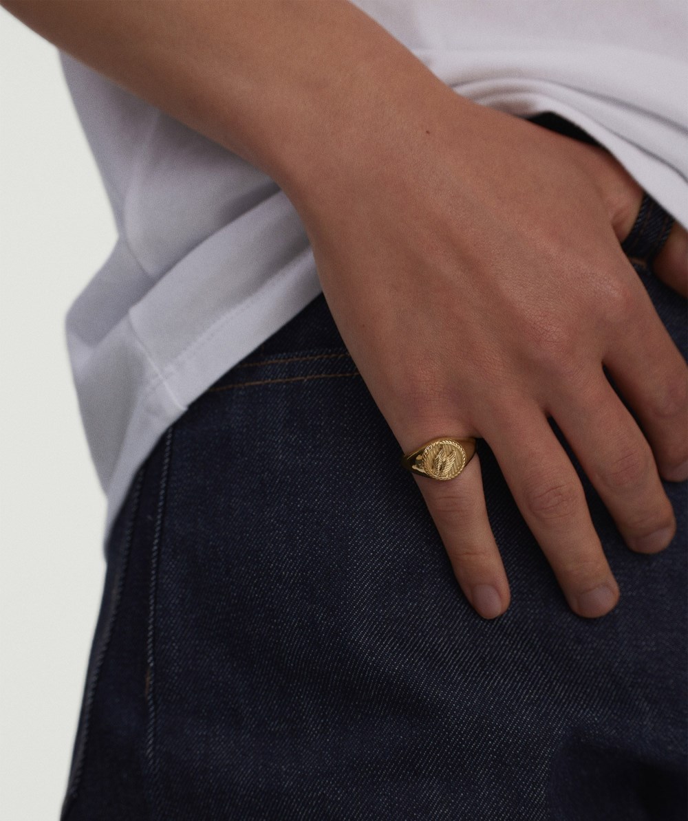 Mejuri Victory Signet Ring - 14k Yellow Gold Canada Store