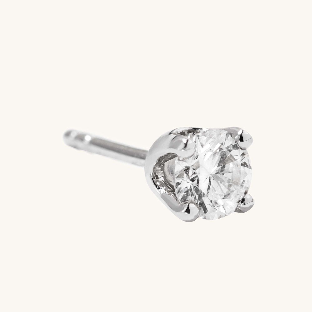 Mejuri Large Diamond Studs - 14k White Gold Canada Store