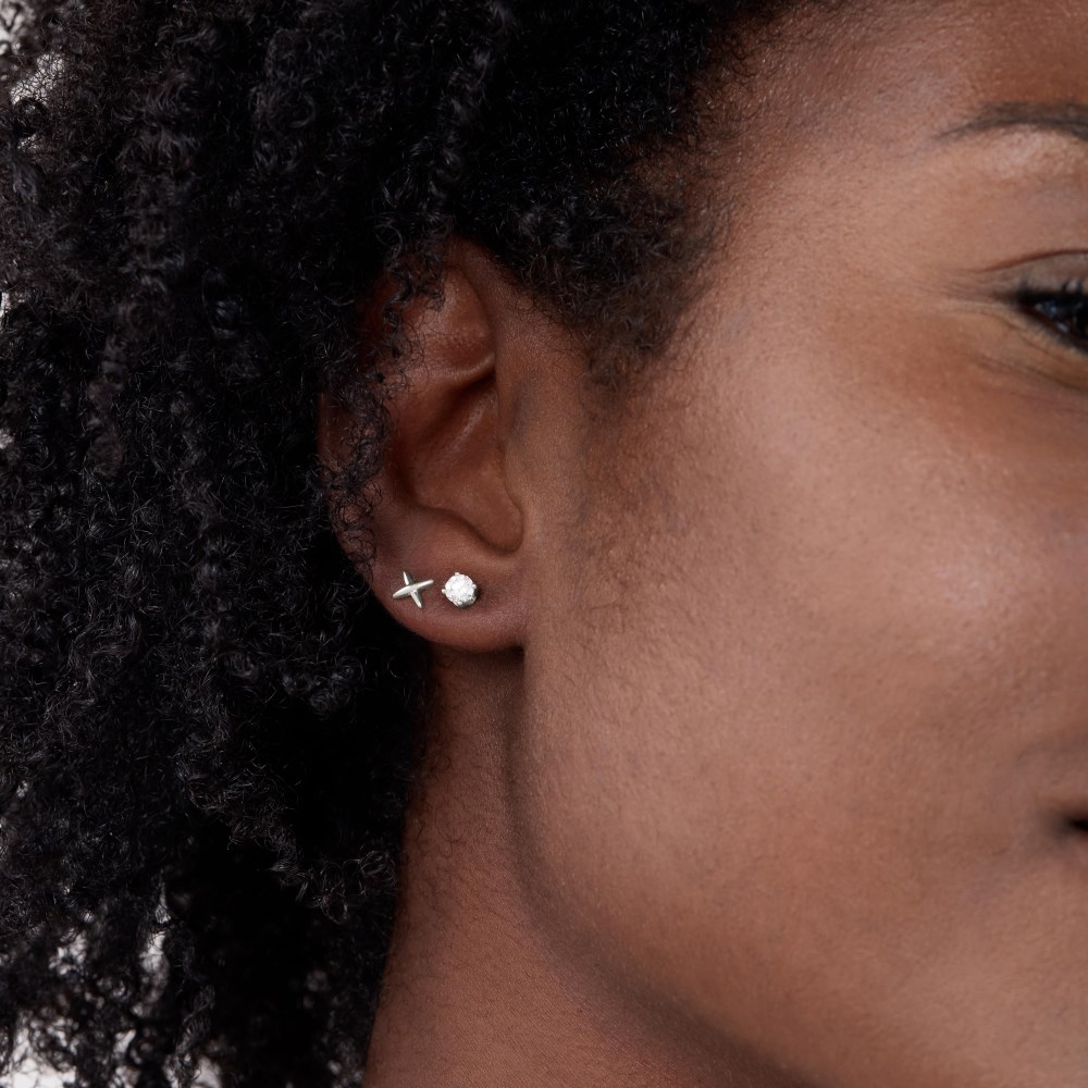 Mejuri Large Diamond Studs - 14k White Gold Canada Store