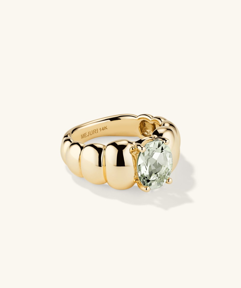 Mejuri Puffy Charlotte Gemstone Ring - 14k Yellow Gold Canada Store