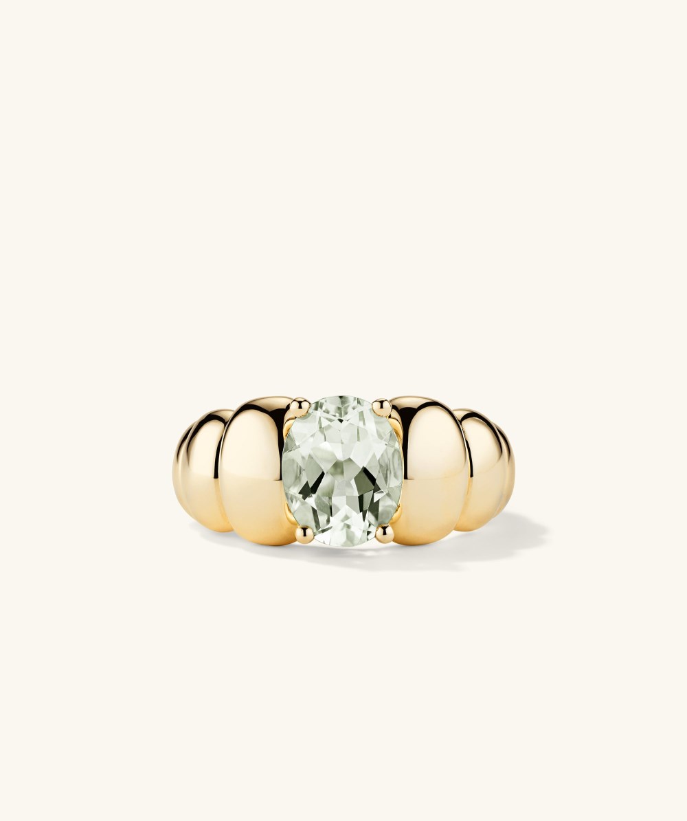 Mejuri Puffy Charlotte Gemstone Ring - 14k Yellow Gold Canada Store