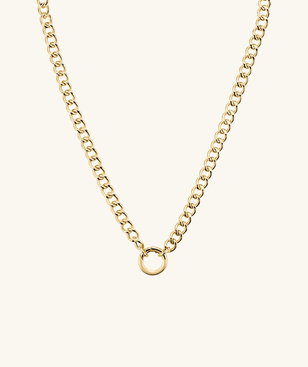 Mejuri Curb Chain Charm Necklace - 14k Yellow Gold Canada Store