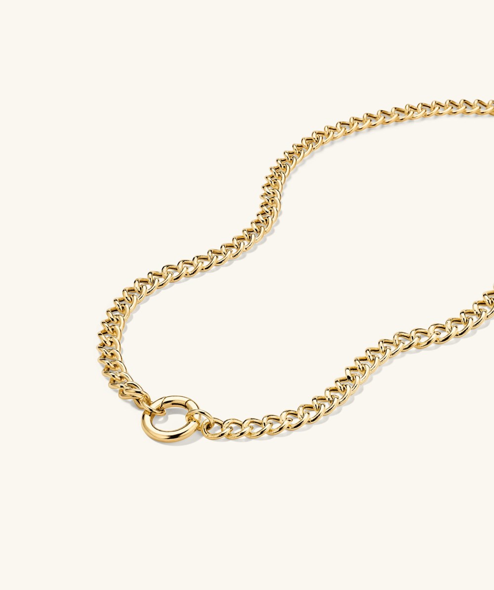 Mejuri Curb Chain Charm Necklace - 14k Yellow Gold Canada Store