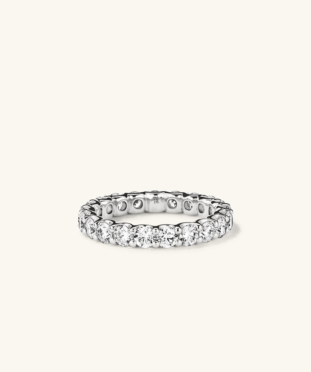 Mejuri 3mm Lab Grown Diamond Eternity Band - 14k White Gold Canada Store