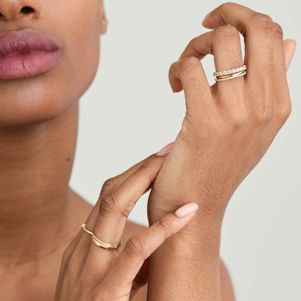 Mejuri Slim Diamond Eternity Band - 14k Yellow Gold Canada Store