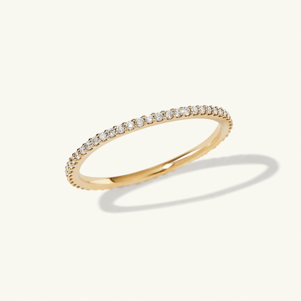 Mejuri Slim Diamond Eternity Band - 14k Yellow Gold Canada Store