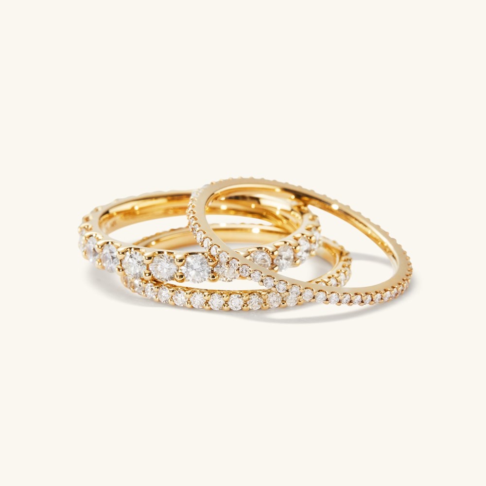 Mejuri Slim Diamond Eternity Band - 14k Yellow Gold Canada Store