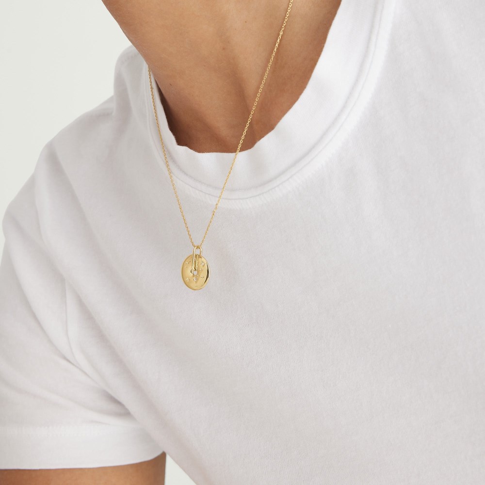 Mejuri Zodiac Pendant Necklace - Gold Vermeil Canada Store