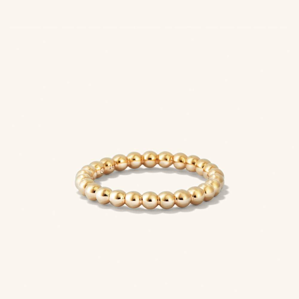 Mejuri Bold Beaded Ring - 14k Yellow Gold Canada Store