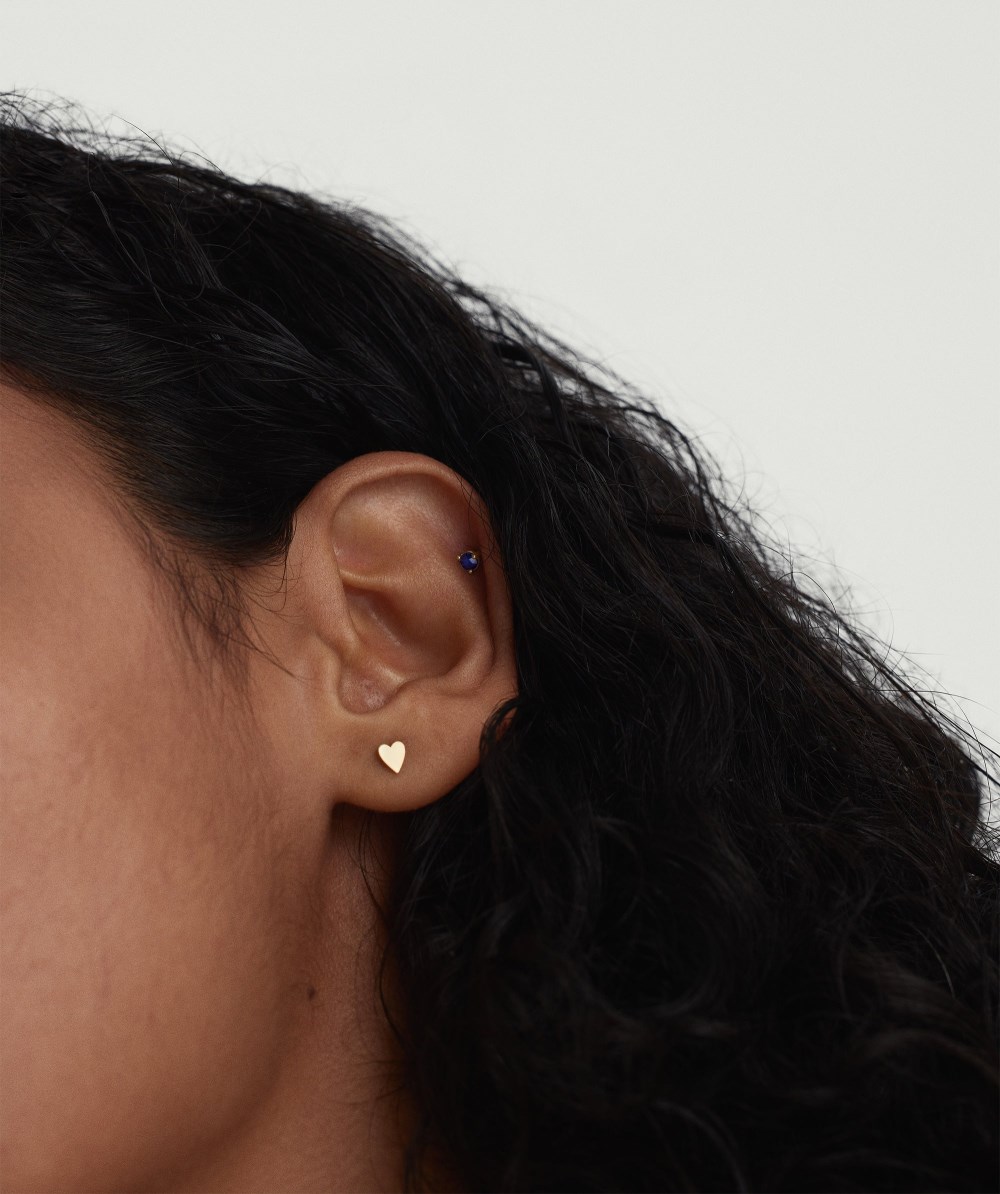 Mejuri Mini Heart Studs - 14k Yellow Gold Canada Store