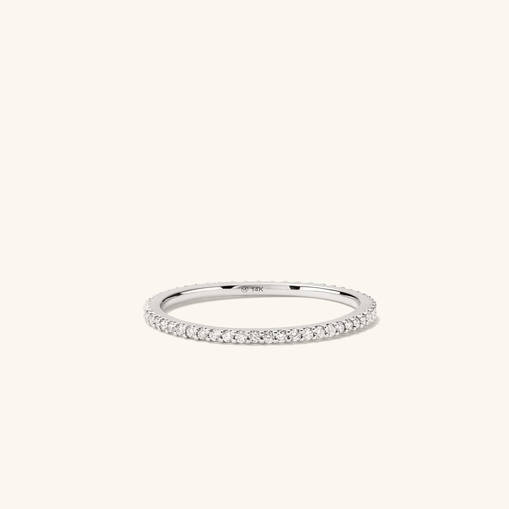 Mejuri Slim Diamond Eternity Band - 14k White Gold Canada Store