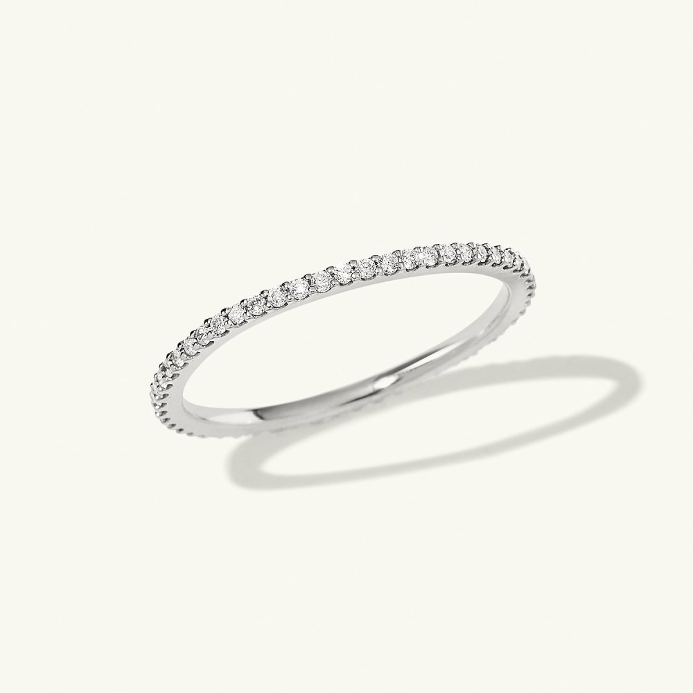 Mejuri Slim Diamond Eternity Band - 14k White Gold Canada Store