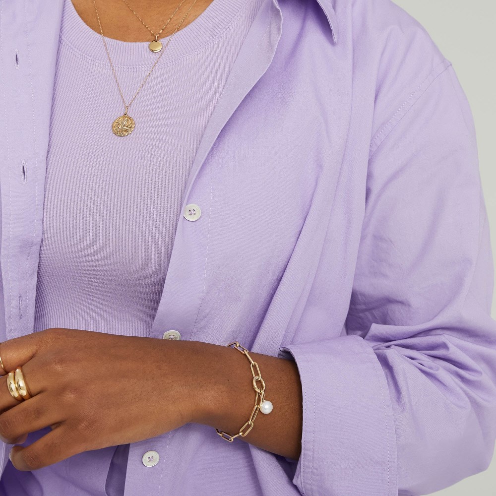 Mejuri Pearl Drop Charm - 14k Yellow Gold Canada Store