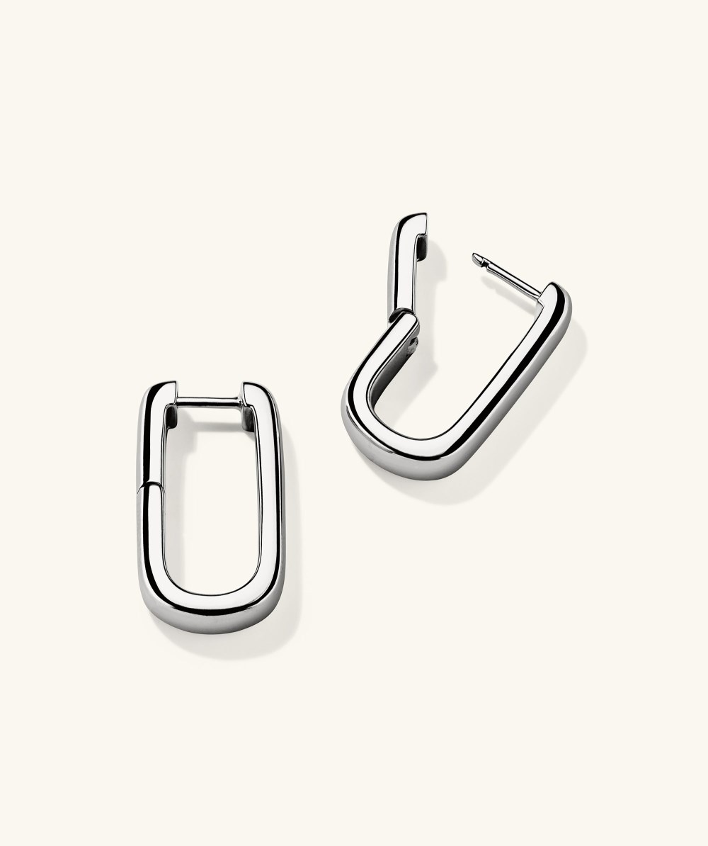 Mejuri Chunky Large U Hoops - Sterling Silver Canada Store