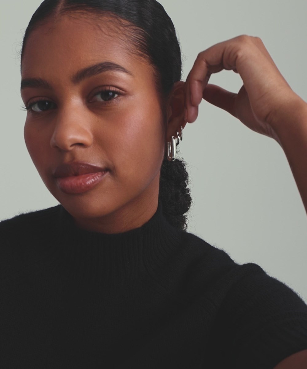 Mejuri Chunky Large U Hoops - Sterling Silver Canada Store