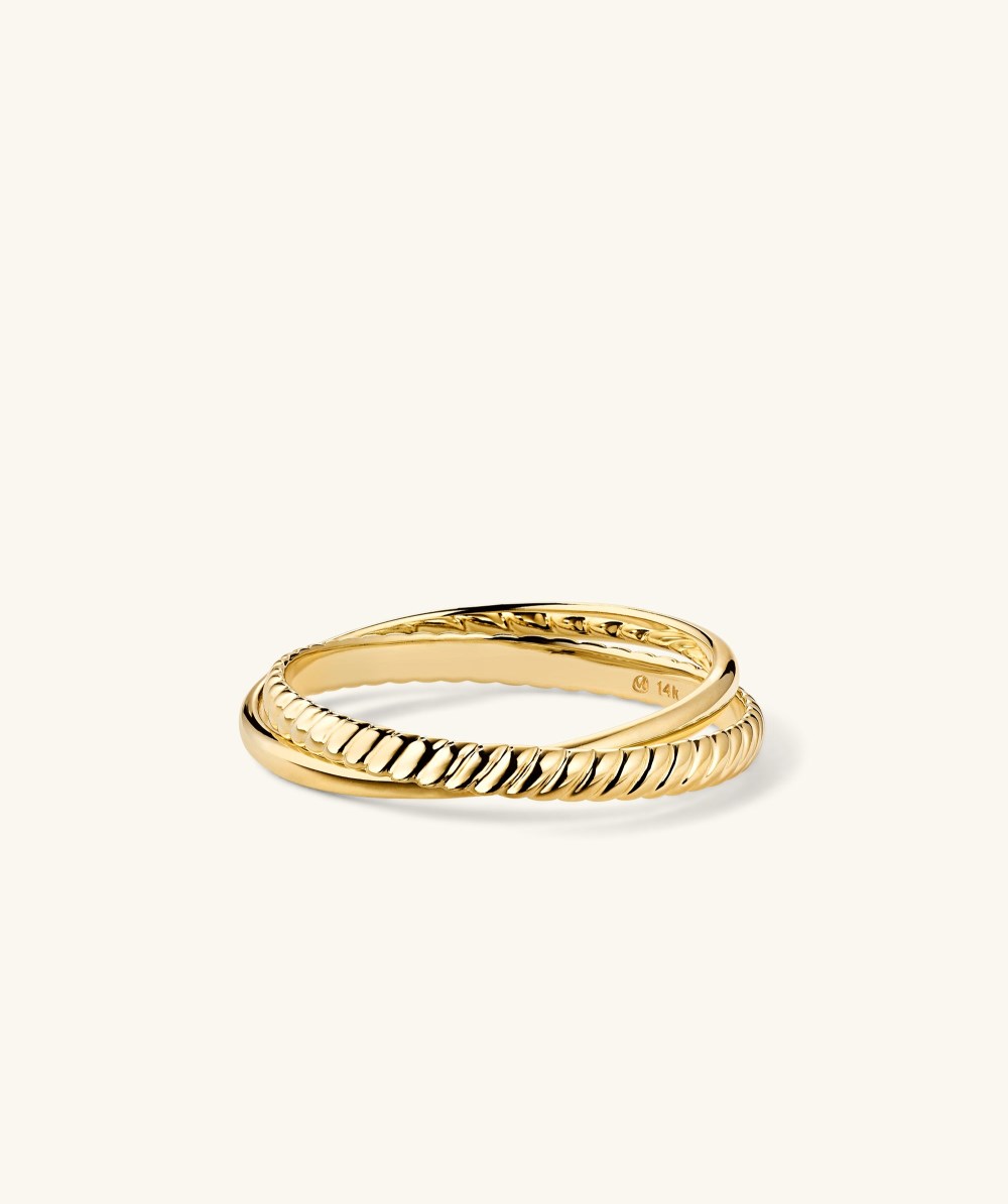 Mejuri Duo Ring - 14k Yellow Gold Canada Store