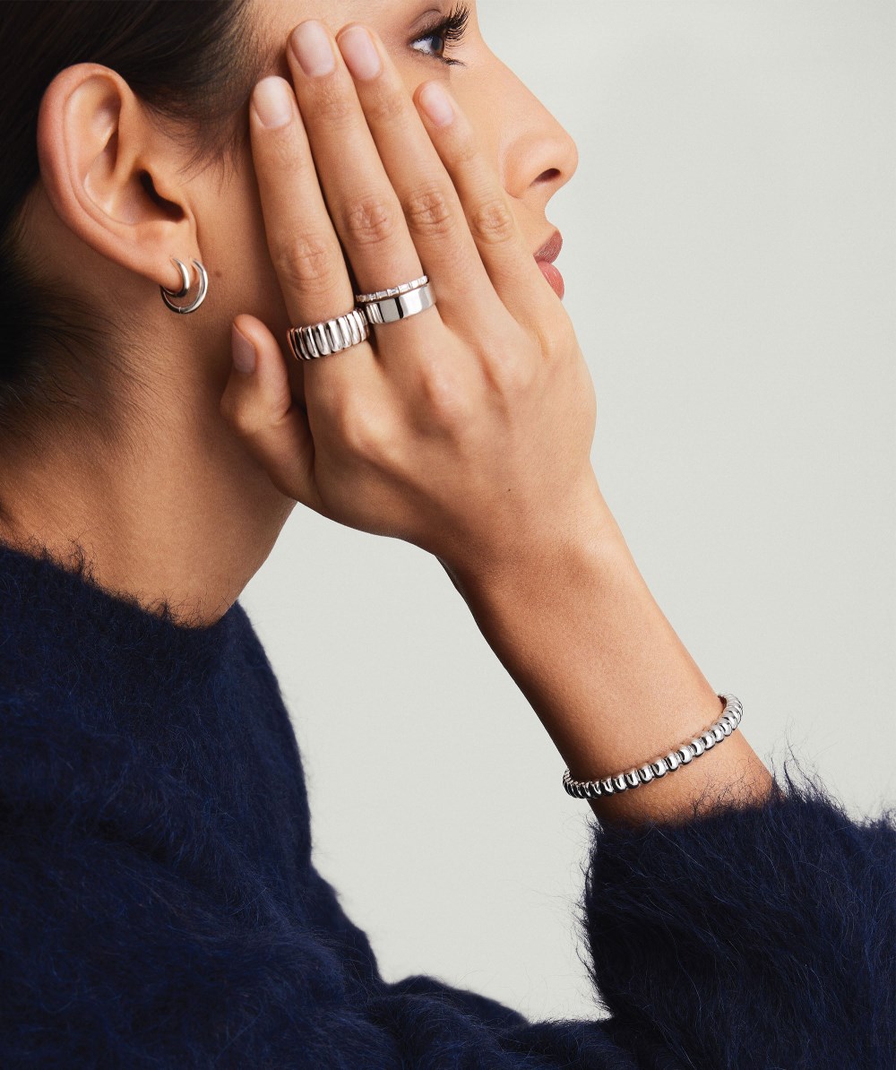 Mejuri Puffy Charlotte Cuff Bracelet - Sterling Silver Canada Store