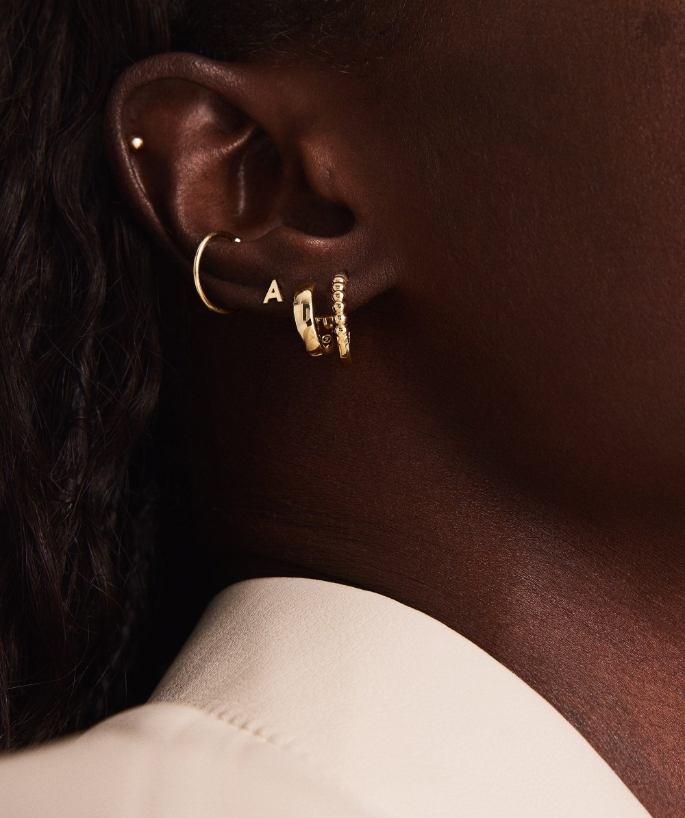 Mejuri Letter Stud - 14k Yellow Gold Canada Store