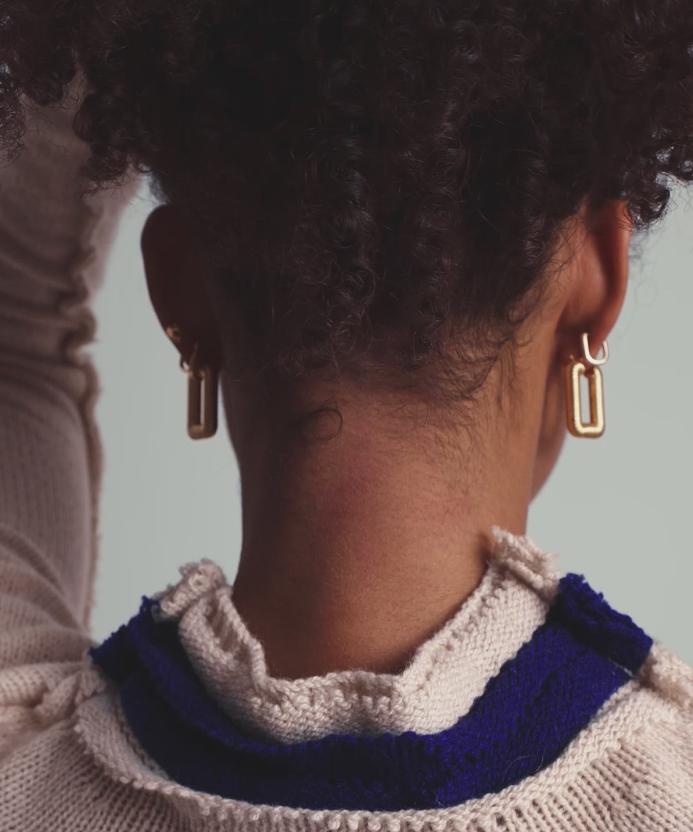 Mejuri Ribbed Oversized Hoops - Gold Vermeil Canada Store
