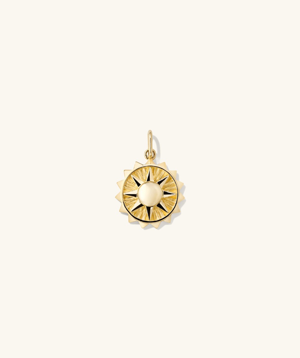 Mejuri Energy: Sun Coin Charm Pendant - 14k Yellow Gold Canada Store