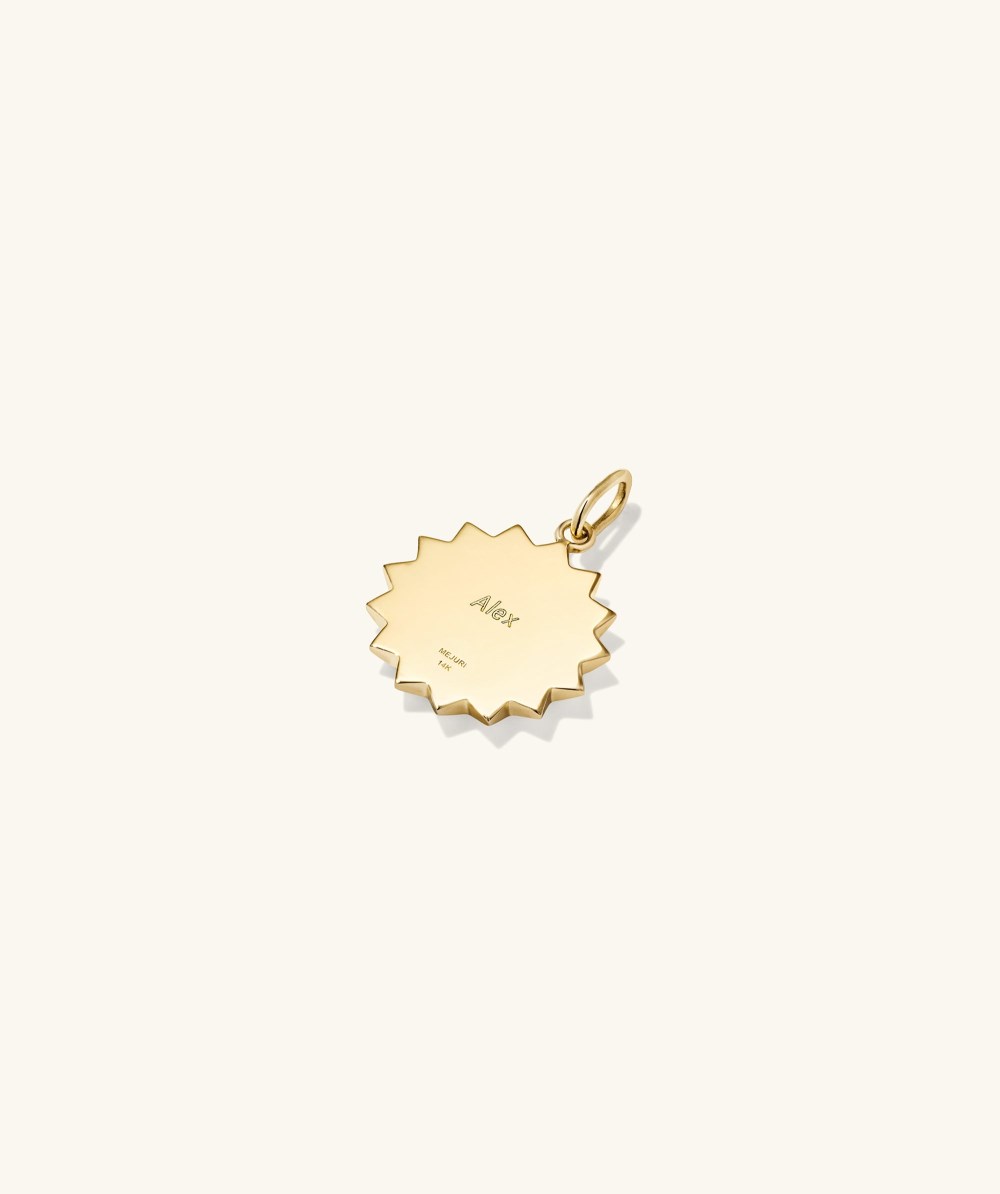 Mejuri Energy: Sun Coin Charm Pendant - 14k Yellow Gold Canada Store
